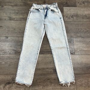 Vintage 80s Calvin Klein Sport Distressed Acid Wash Denim Jeans Made in USA Sz 8